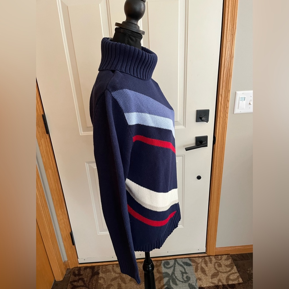 New Vintage women’s Field Gear cotton blue pull over turtleneck sweater. Large - Picture 2 of 14